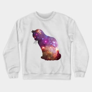 Galaxy Cosmic Star Cat Tee Crewneck Sweatshirt